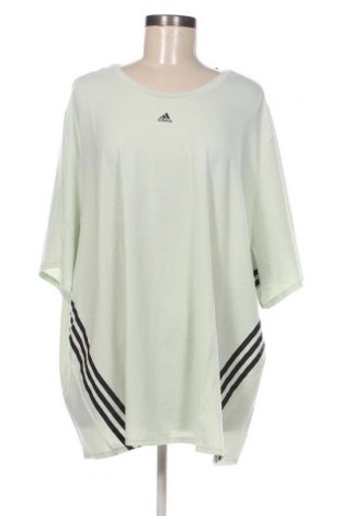 Γυναικείο t-shirt Adidas, Μέγεθος 4XL, Χρώμα Πράσινο, Τιμή 31,96 €
