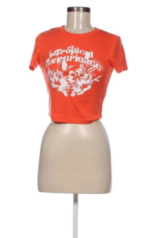 Damen T-Shirt Bershka, Größe M, Farbe Orange, Preis € 6,65