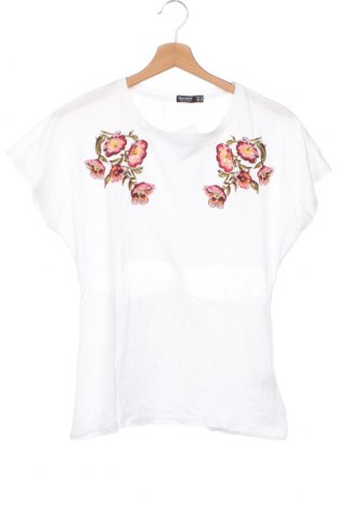Damen T-Shirt Bershka, Größe XS, Farbe Weiß, Preis 4,20 €