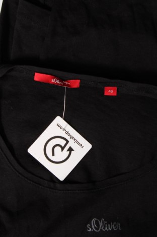 Γυναικείο t-shirt S.Oliver, Μέγεθος XL, Χρώμα Μαύρο, Τιμή 9,90 €