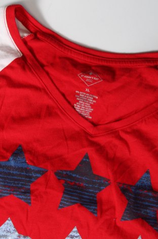 Damski T-shirt St. John's Bay, Rozmiar XL, Kolor Czerwony, Cena 41,58 zł