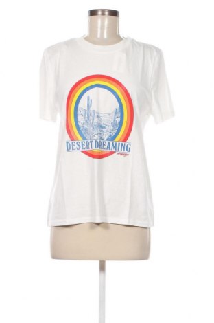 Γυναικείο t-shirt Wrangler, Μέγεθος M, Χρώμα Λευκό, Τιμή 19,18 €