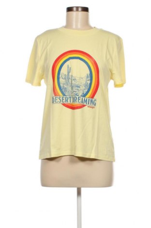 Γυναικείο t-shirt Wrangler, Μέγεθος M, Χρώμα Κίτρινο, Τιμή 25,57 €