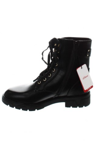 Botine de damă S.Oliver, Mărime 39, Culoare Negru, Preț 460,53 Lei