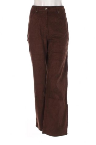 Pantaloni de velvet de femei Even&Odd, Mărime S, Culoare Maro, Preț 68,09 Lei