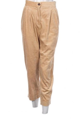 Pantaloni de velvet de femei H&M, Mărime S, Culoare Bej, Preț 33,30 Lei