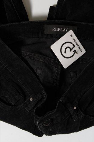 Γυναικείο κοτλέ παντελόνι Replay, Μέγεθος S, Χρώμα Μαύρο, Τιμή 8,91 €
