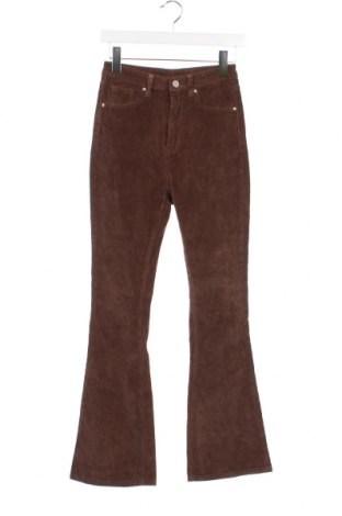 Pantaloni de velvet de femei SHEIN, Mărime XS, Culoare Maro, Preț 25,76 Lei