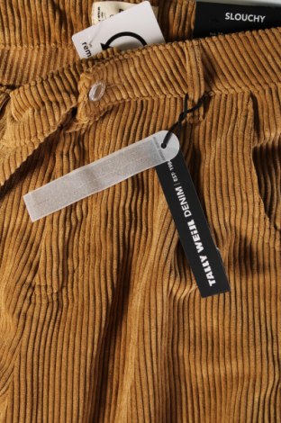 Pantaloni de velvet de femei Tally Weijl, Mărime M, Culoare Galben, Preț 59,01 Lei