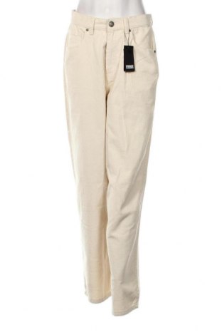 Pantaloni de velvet de femei Urban Classics, Mărime M, Culoare Ecru, Preț 113,98 Lei