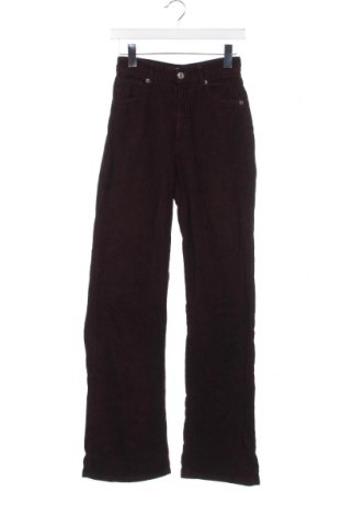 Pantaloni de velvet de femei Zara, Mărime XS, Culoare Maro, Preț 39,97 Lei