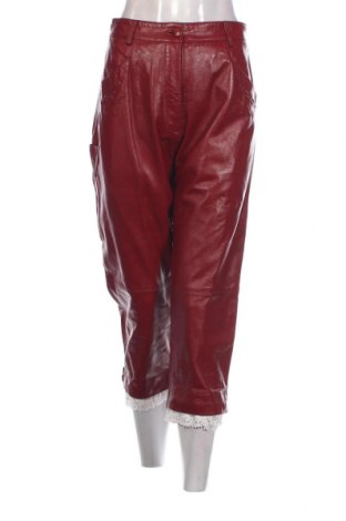 Dámske kožené nohavice , Veľkosť L, Farba Červená, Cena  27,30 €