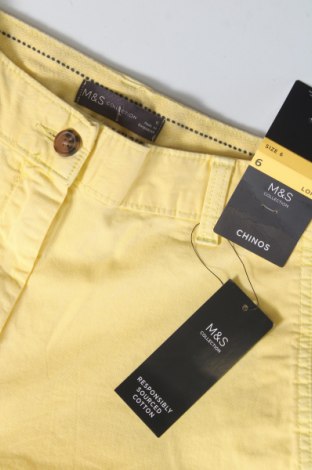 Дамски панталон Marks & Spencer, Размер XS, Цвят Жълт, Цена 19,22 лв.