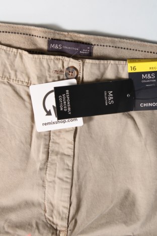 Дамски панталон Marks & Spencer, Размер XL, Цвят Бежов, Цена 62,00 лв.