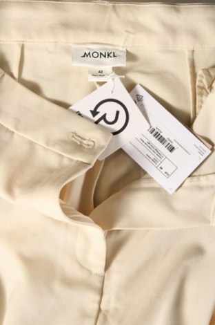 Pantaloni de femei Monki, Mărime L, Culoare Ecru, Preț 184,21 Lei