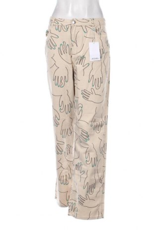 Pantaloni de femei Monki, Mărime XL, Culoare Bej, Preț 184,21 Lei