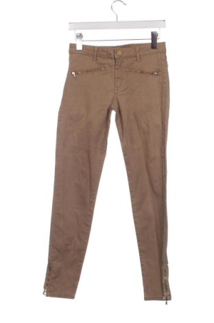 Дамски панталон Zara, Размер XS, Цвят Кафяв, Цена 12,32 лв.