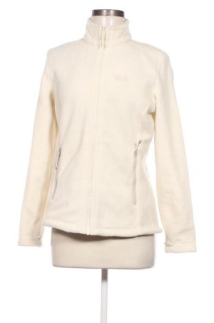 Damen Fleece Sweatshirt Jack Wolfskin, Größe M, Farbe Ecru, Preis 33,40 €