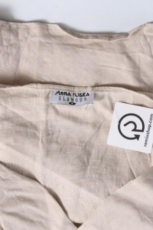 Γυναικείο αμάνικο μπλουζάκι Anna Riska, Μέγεθος M, Χρώμα  Μπέζ, Τιμή 14,00 €