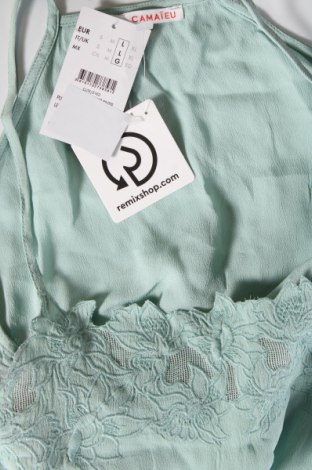 Γυναικείο αμάνικο μπλουζάκι Camaieu, Μέγεθος L, Χρώμα Μπλέ, Τιμή 2,16 €