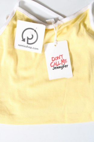 Γυναικείο αμάνικο μπλουζάκι Jennyfer, Μέγεθος L, Χρώμα Κίτρινο, Τιμή 1,73 €