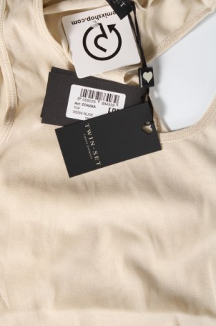 Γυναικείο αμάνικο μπλουζάκι TWINSET, Μέγεθος M, Χρώμα  Μπέζ, Τιμή 20,41 €
