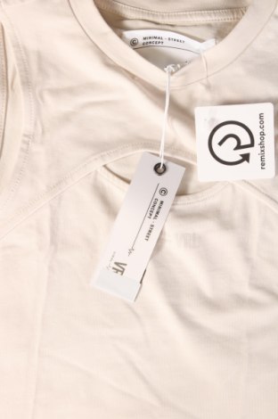 Γυναικείο αμάνικο μπλουζάκι Viral Vibes, Μέγεθος XS, Χρώμα  Μπέζ, Τιμή 5,43 €