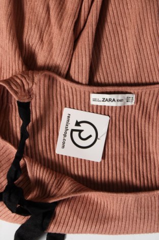 Γυναικείο αμάνικο μπλουζάκι Zara Knitwear, Μέγεθος M, Χρώμα Σάπιο μήλο, Τιμή 3,33 €