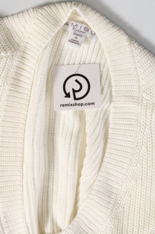Дамски пуловер Amisu, Размер M, Цвят Бял, Цена 5,80 лв.