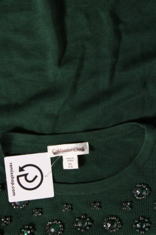Дамски пуловер Coldwater Creek, Размер XS, Цвят Зелен, Цена 6,15 лв.