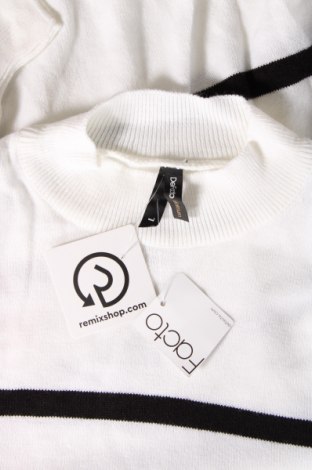 Дамски пуловер Defacto, Размер L, Цвят Бял, Цена 18,40 лв.