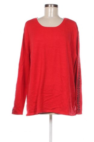 Γυναικείο πουλόβερ Helena Vera, Μέγεθος 3XL, Χρώμα Κόκκινο, Τιμή 15,22 €