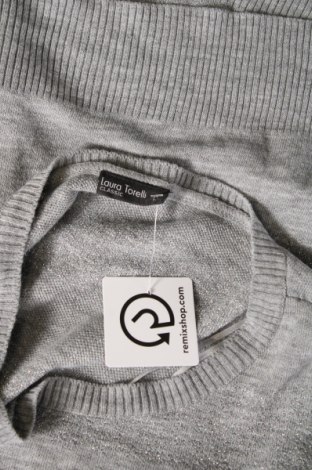Γυναικείο πουλόβερ Laura Torelli, Μέγεθος L, Χρώμα Γκρί, Τιμή 5,92 €