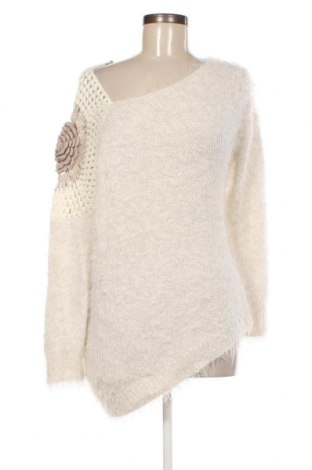 Дамски пуловер Linea Tesini, Размер M, Цвят Екрю, Цена 21,32 лв.