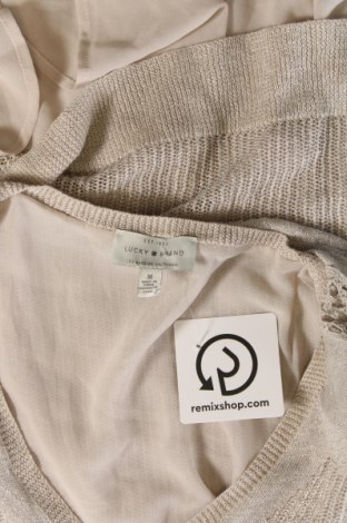 Дамски пуловер Lucky Brand, Размер M, Цвят Бежов, Цена 8,20 лв.