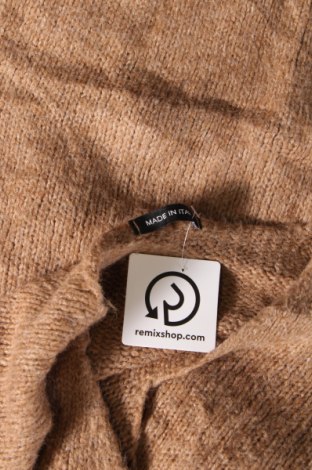 Damski sweter Made In Italy, Rozmiar M, Kolor Brązowy, Cena 47,99 zł