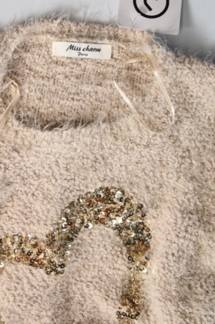 Γυναικείο πουλόβερ Miss Charm, Μέγεθος M, Χρώμα  Μπέζ, Τιμή 7,71 €
