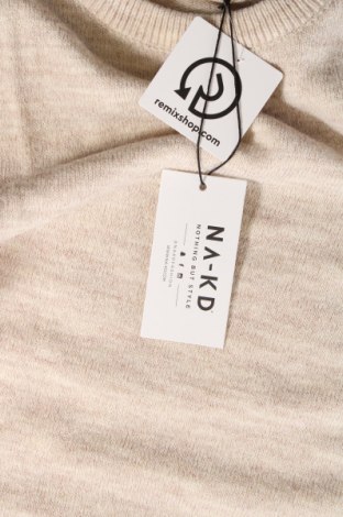 Дамски пуловер NA-KD, Размер M, Цвят Бежов, Цена 13,95 лв.