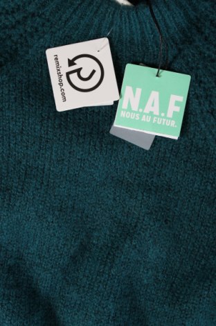Дамски пуловер Naf Naf, Размер S, Цвят Син, Цена 45,57 лв.
