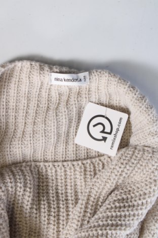 Дамски пуловер Nina Kendosa, Размер M, Цвят Бежов, Цена 11,20 лв.