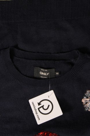 Дамски пуловер ONLY, Размер XS, Цвят Син, Цена 12,15 лв.