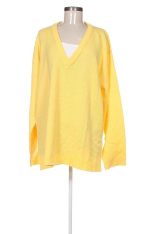 Γυναικείο πουλόβερ Queen-Size, Μέγεθος 4XL, Χρώμα Κίτρινο, Τιμή 24,18 €