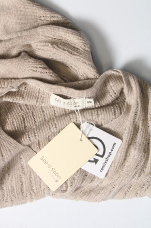 Дамски пуловер See U Soon, Размер S, Цвят Бежов, Цена 37,20 лв.