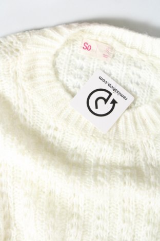 Дамски пуловер So, Размер S, Цвят Бял, Цена 9,57 лв.