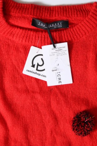 Дамски пуловер Top Secret, Размер M, Цвят Червен, Цена 23,46 лв.