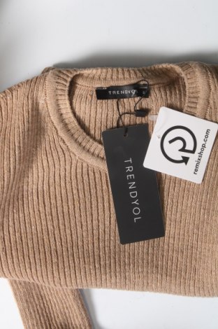 Дамски пуловер Trendyol, Размер S, Цвят Бежов, Цена 13,95 лв.