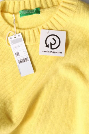 Damski sweter United Colors Of Benetton, Rozmiar L, Kolor Żółty, Cena 121,47 zł