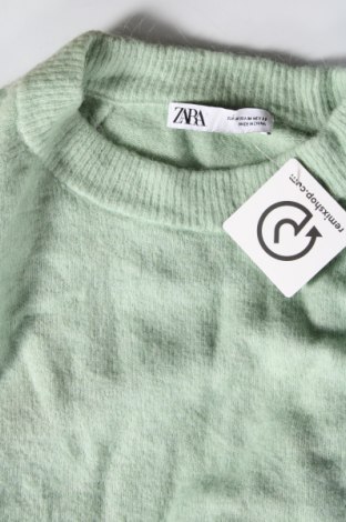 Damenpullover Zara, Größe M, Farbe Grün, Preis 9,21 €