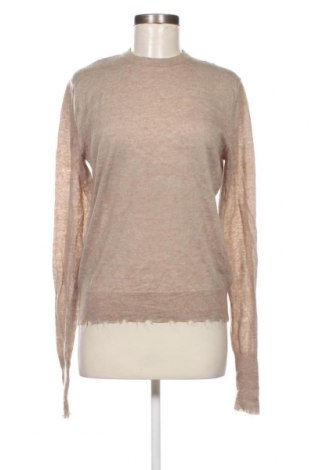 Дамски пуловер Zara, Размер M, Цвят Бежов, Цена 12,42 лв.