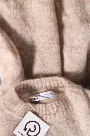 Дамски пуловер Zara, Размер S, Цвят Бежов, Цена 11,34 лв.